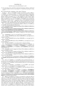 CHAPTER 92 HOUSE Substitute for SENATE BILL No. 458 AN ACT concerning crimes, punishment and criminal procedure; relating to violations of the Kansas uniform securities act; amending K.S.A. 17-12a508 and repealing the ex