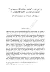 1  Theoretical Divides and Convergence in Global Health Communication  TE