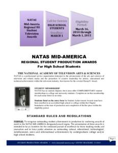 NATAS	
   Mid-­‐Ameria	
   Regional	
  HS	
  	
   Student	
   Television	
   Awards	
  	
  