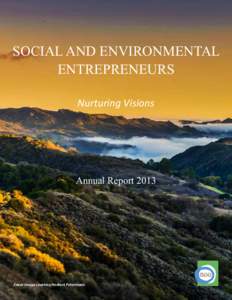 Social and Environmental Entrepreneurs Nurturing Visions Annual Report 2013