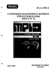 Wang Reprint: MPI Flexible Disk DriveProduct Manual