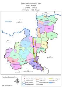 Assembly Constituency map State : BIHAR District : SIWAN AC Name : 105 - Siwan 101 Gopalganj