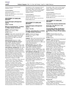 [removed]Federal Register / Vol. 73, No[removed]Friday, April 4, [removed]Notices Households; 97.050, Presidential Declared Disaster Assistance to Individuals and Households—Other Needs; 97.036, Disaster