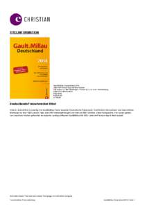 TITELINFORMATION  Gault&Millau Deutschland 2014