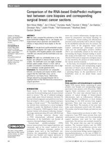 Short report  Comparison of the RNA-based EndoPredict multigene