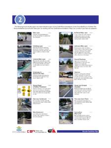 2  BICYCLE FACILITY TYPES The following bicycle facility types have been included as part of the Draft Recommendations of the Knoxville Bicycle Facilities Plan. Please familiarize yourself with these prior to working wit