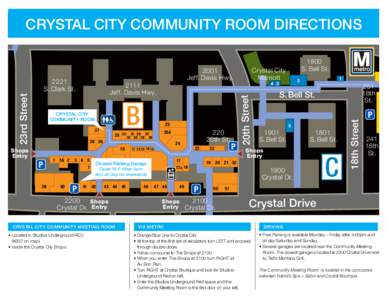 Crystal City Community Room Directions  B 37