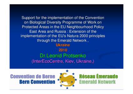 Presentation Ukraine_Emerald Project_Steering Com_2010