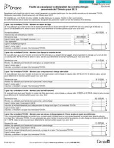 Effacer les données  Aide Protégé B une fois rempli TD1ON-WS