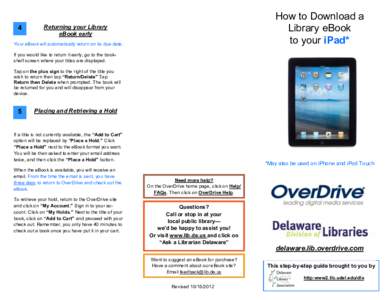 4  How to Download a Library eBook to your iPad*