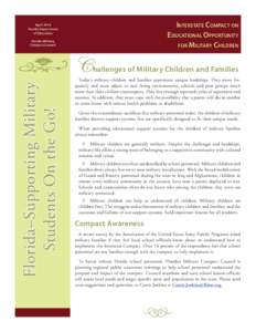 Interstate Compact on Educational Opportunity for Military Children April 2014 Florida Department