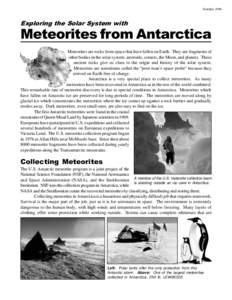 Fluid dynamics / Meteorite / Lunar meteorite / Achondrite / Martian meteorite / Chondrite / Iron meteorite / Chondrule / Carbonaceous chondrite / Meteorite types / Planetary science / Astronomy