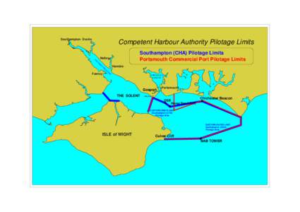 Southampton Docks  Competent Harbour Authority Pilotage Limits S  O