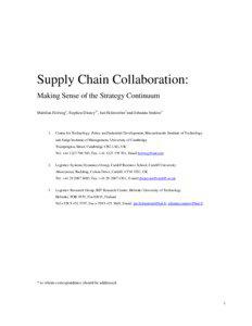 Microsoft Word - Supply Chain Collaboration - EMJ Final[removed]doc
