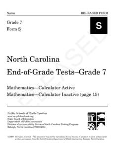 Microsoft Word - released_EOG 2009 Math Cover.doc