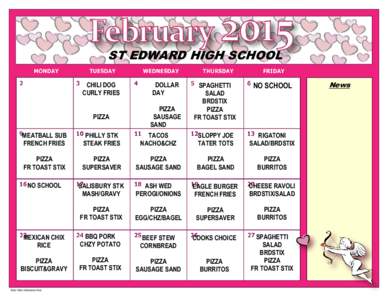 ST EDWARD HIGH SCHOOL CHILI DOG CURLY FRIES DOLLAR DAY