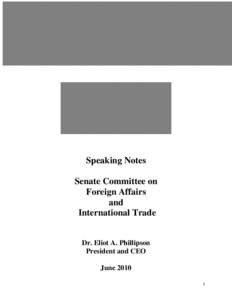 Senate Committee on Foreign Affairs and International Trade