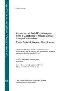 Demography / Population / Risk / Persecution / Political geography / Environmental migrant / Refugee / Bangladesh / Social vulnerability / Earth / Atmospheric sciences / Forced migration