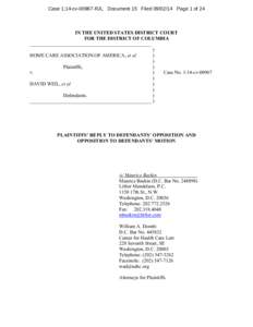 Case 1:14-cv[removed]RJL Document 15 Filed[removed]Page 1 of 24  IN THE UNITED STATES DISTRICT COURT FOR THE DISTRICT OF COLUMBIA _________________________________________________ )