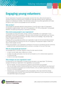 Engaging young volunteers