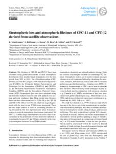 Chemistry / Chlorofluorocarbons / Refrigerants / Halomethanes / Atmosphere / Ozone layer / Dichlorodifluoromethane / Trichlorofluoromethane / Ozone / Atmospheric sciences / Environment / Ozone depletion