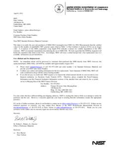 April 8, 2014 NIST Peter Vallone 100 Bureau Dr. Gaithersburg, MD[removed]United States