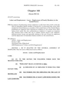 2013 Regular Session  - Senate Bill 12 Chapter