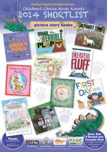 Reading & Enjoying Australian Literature  Children’s Choice Book Awards 2014 SHORTLIST