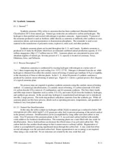 AP-42, CH 8.1: Synthetic Ammonia