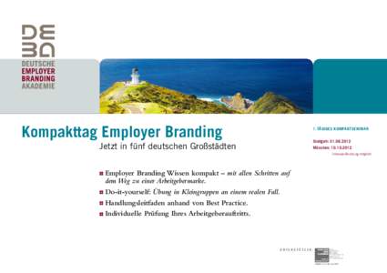 Kompakttag Employer Branding 1-tägiges Kompaktseminar Stuttgart: München: 