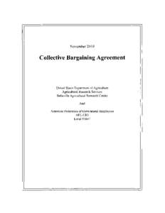 November[removed]Collective Bargaining Agreement United States Department ofAgriculture