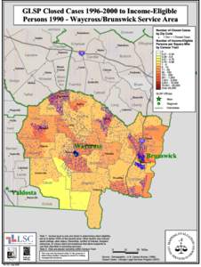 GLSP Closed Cases[removed]to Income-Eligible Persons[removed]Waycross/Brunswick Service Area Johnson Number of Closed Cases by Zip Code