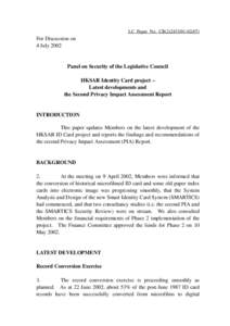 LC Paper No. CB[removed])  For Discussion on 4 July[removed]Panel on Security of the Legislative Council