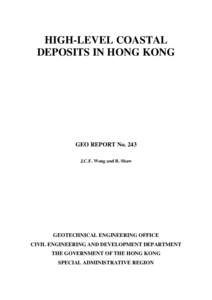 Table of Contents  HIGH-LEVEL COASTAL DEPOSITS IN HONG KONG