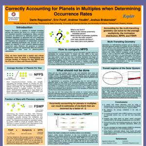 Correctly Accounting for Planets in Multiples when Determining Occurrence Rates Darin 1Florida  1