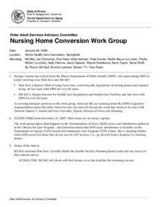 State of Illinois Rod R. Blagojevich, Governor Illinois Department on Aging Charles D. Johnson, Director  Older Adult Services Advisory Committee