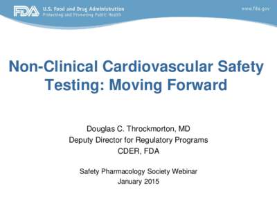 Non-Clinical Cardiovascular Safety Testing: Moving Forward
