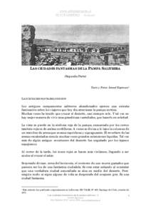 www.albumdesierto.cl ECO PAMPINO Artículo LAS CIUDADES FANTASMAS DE LA PAMPA SALITRERA (Segunda Parte) Texto y Fotos: Ismael Espinoza1