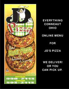 EVERYTHING CONNEAUT OHIO ONLINE MENU FOR JD’S PIZZA