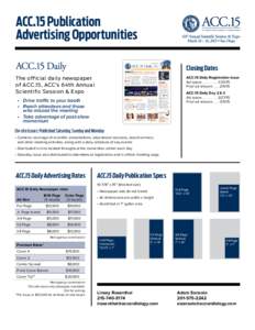 ACC.15 Publication Advertising Opportunities SUNDAY ACC.15 Daily