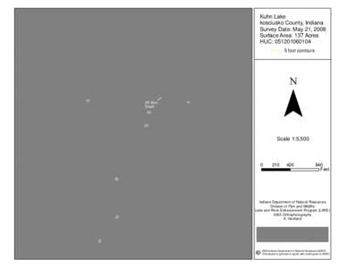 Kuhn Lake kosciusko County, Indiana Survey Date: May 21, 2008 Surface Area: 137 Acres HUC: [removed]foot contours