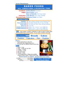 Microsoft WordJUNIOR BAKED FOODS  CONFECTIONS  DECORATED.docx