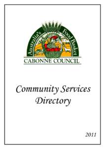 CABONNE COUNCIL – DIRECTORY OF COMMUNITY SERVICES