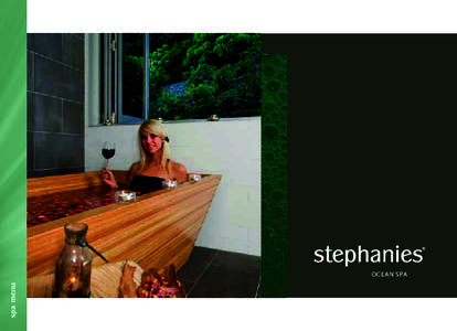 spa menu  OCEAN SPA Stephanies®... Creating beautiful spa journeys