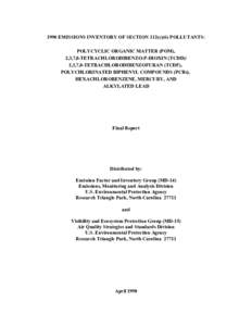 Environment / Air dispersion modeling / Waste management / Liquid fuels / Petroleum products / Emission intensity / AP 42 Compilation of Air Pollutant Emission Factors / Incineration / Combustion / Air pollution / Pollution / Chemical engineering