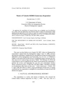 Immigration and Naturalization Service v. Cardoza-Fonseca / Permanent residence / Law / Demographics of the United States / Northwest Immigrant Rights Project / Immigration to the United States / Cancellation of removal / Nationality