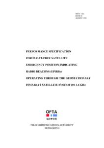 HKTA 1261 ISSUE 01 AUGUST 1998 PERFORMANCE SPECIFICATION FOR FLOAT-FREE SATELLITE