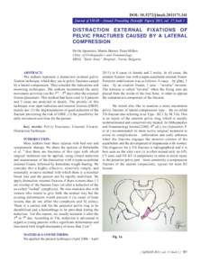 DOI: jimabJournal of IMAB - Annual Proceeding (Scientific Papers) 2011, vol. 17, book 1 DISTRACTION EXTERNAL FIXATIONS OF PELVIC FRACTURES CAUSED BY A LATERAL COMPRESSION