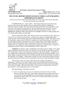 Achievement gap in the United States / Standards-based education / Sandra Stotsky / Racial achievement gap in the United States / Education / National Assessment of Educational Progress / United States Department of Education