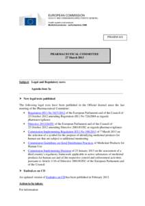 EUROPEAN COMMISSION HEALTH AND CONSUMERS DIRECTORATE-GENERAL Health systems and products Medicinal products – authorisations, EMA  PHARM 618